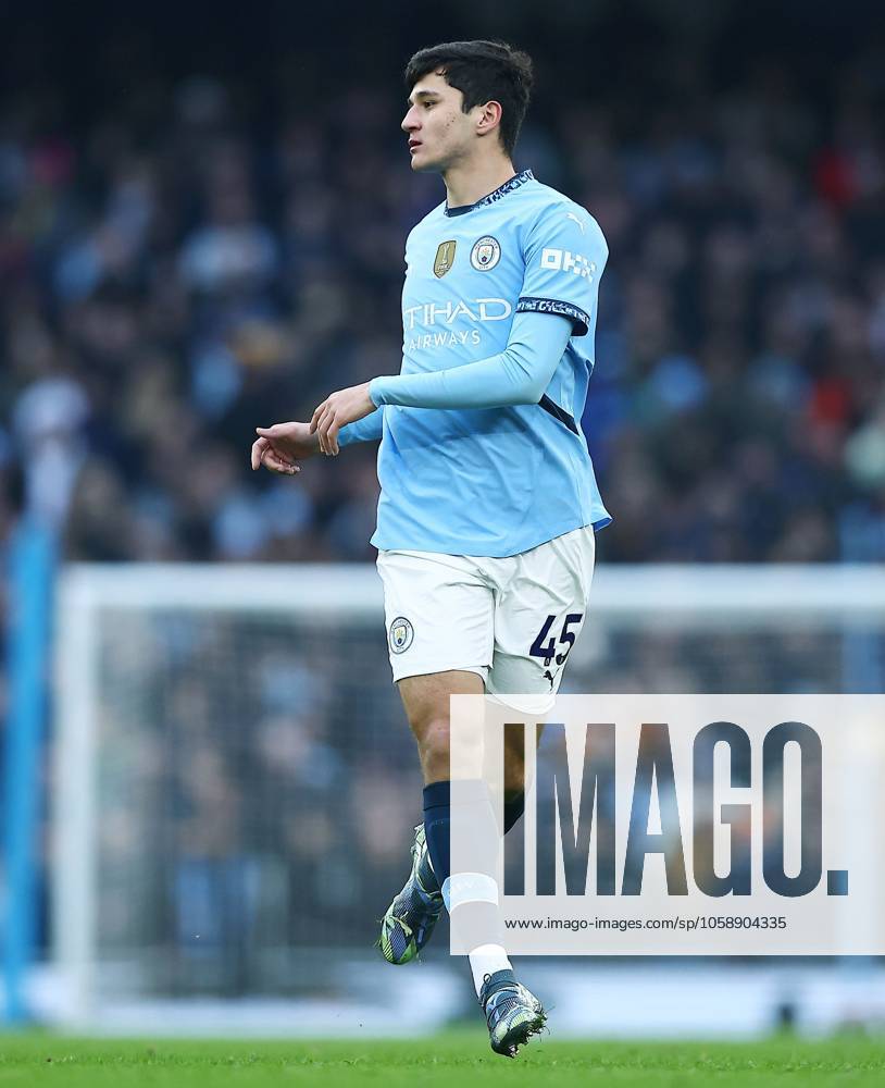 Abdukodir Khusanov of Manchester City Manchester City v Newcastle United, Premier League, Football, Etihad Stadium, Manchester, UK - 15 Feb 2025