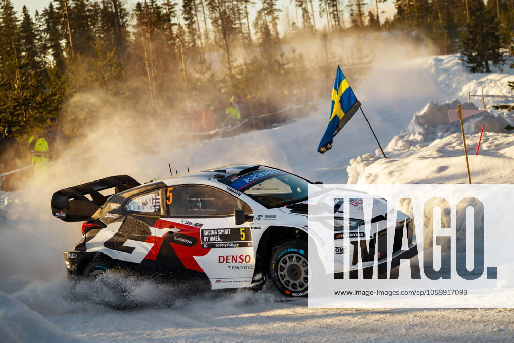 Driver Sami Pajari And Co-Driver Marko Salminenof Of The Team Toyota Gazoo Racing Wrt,Toyota Gr Yaris Rally1 ,They Face 2nd The Day Of The Race,During Fia World Rally Championship WRC, Motorsport Rallye, WM Rally Sweden 2025 15 February,Umea? Sweden