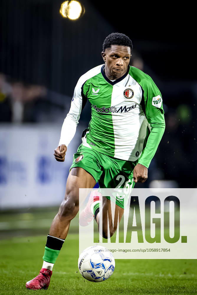 Feyenoord Rotterdam midfielder Givairo Read during the match NAC Feyenoord at the Rat Verlegh stadium for the Dutch Eredivisie season 2024 2025 in BREDA, Netherlands on 15 february 2025, photo by Marcel van Dorst EYE4images DeFodi Images Defodi 746 216366 Defodi-746