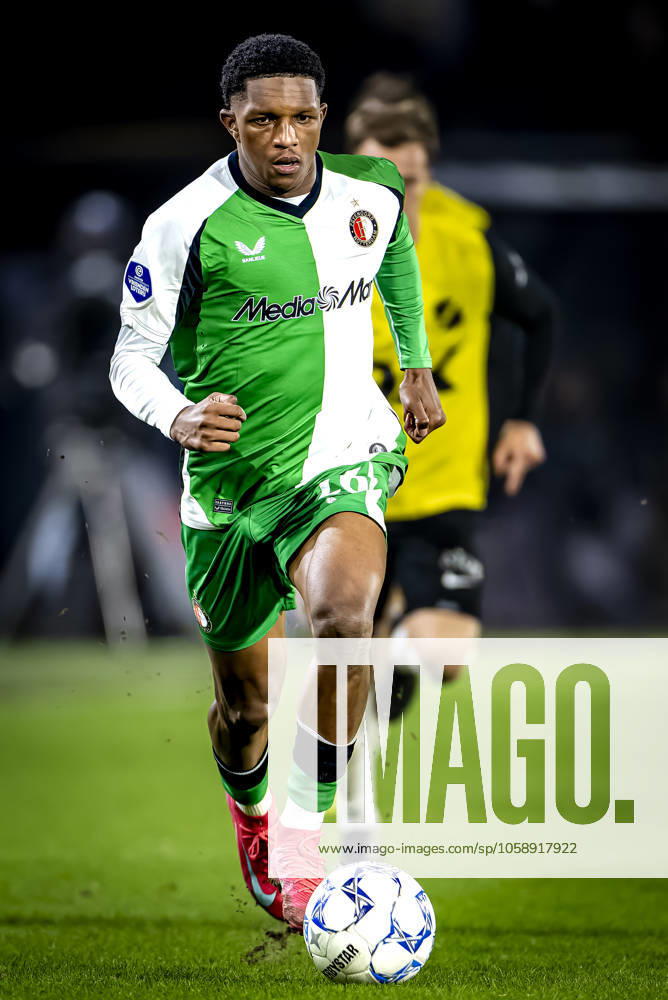 Feyenoord Rotterdam midfielder Givairo Read during the match NAC Feyenoord at the Rat Verlegh stadium for the Dutch Eredivisie season 2024 2025 in BREDA, Netherlands on 15 february 2025, photo by Marcel van Dorst EYE4images DeFodi Images Defodi 746 216370 Defodi-746