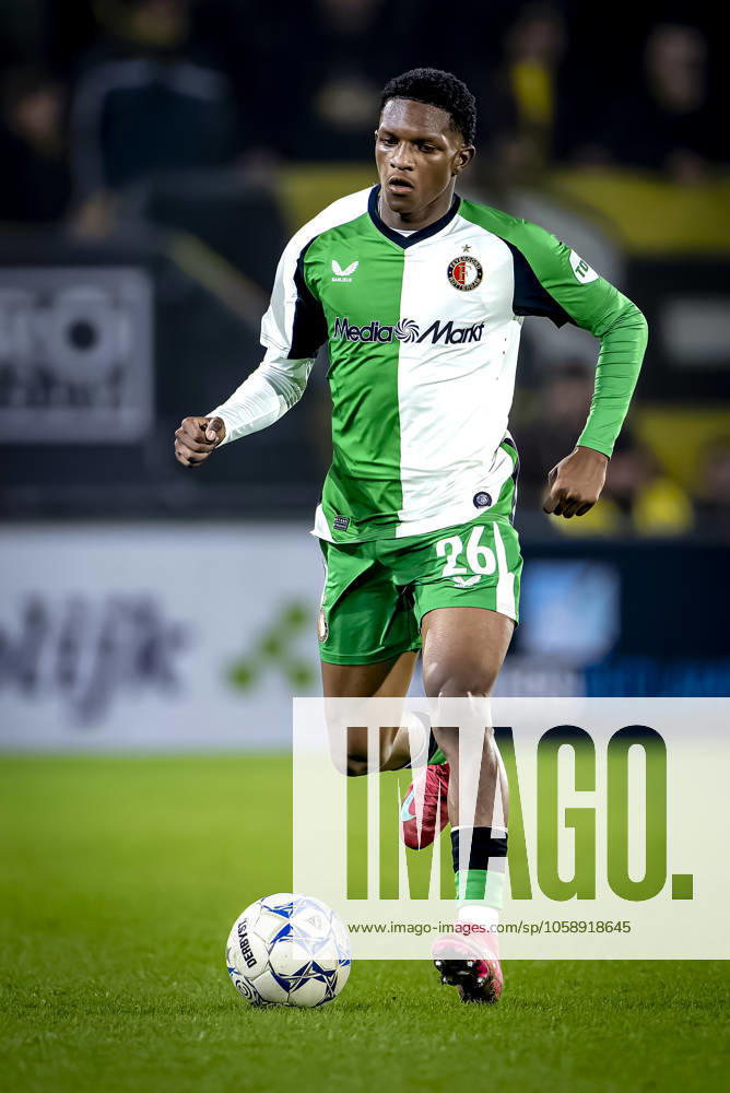 Feyenoord Rotterdam midfielder Givairo Read during the match NAC Feyenoord at the Rat Verlegh stadium for the Dutch Eredivisie season 2024 2025 in BREDA, Netherlands on 15 february 2025, photo by Marcel van Dorst EYE4images DeFodi Images Defodi 746 216500 Defodi-746