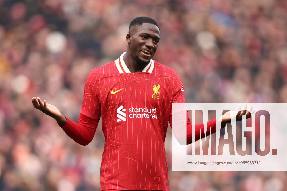 Ibrahima Konate of Liverpool Liverpool v Wolverhampton Wanderers, Premier League, Football, Anfield, Liverpool, UK - 16 Feb 2025
