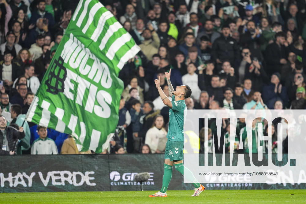 Antony Matheus dos Santos of Real Betis celebrates a goal during the Spanish league, LaLiga EA Sports, football match played between Real Betis and Real Sociedad at Benito Villamarin stadium on February 16, 2025, in Sevilla, Spain. Sevilla SPAIN - ZUMAa181 20250216_zaa_a181_305