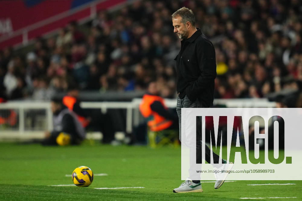 FC Barcelona, Barca Rayo Vallecano. La Liga EA Sports match. Date 24 FC Barcelona head coach Hansi Flick during the La Liga EA Sports match between FC Barcelona and Rayo Vallecano played at Lluis Companys Stadium on February 17, 2025 in Barcelona, Spain. kpng