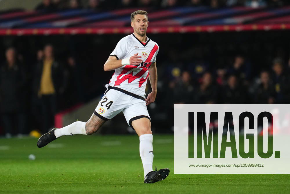 FC Barcelona, Barca Rayo Vallecano. La Liga EA Sports match. Date 24 Florian Lejeune of Rayo Vallecano during the La Liga EA Sports match between FC Barcelona and Rayo Vallecano played at Lluis Companys Stadium on February 17, 2025 in Barcelona, Spain. kpng