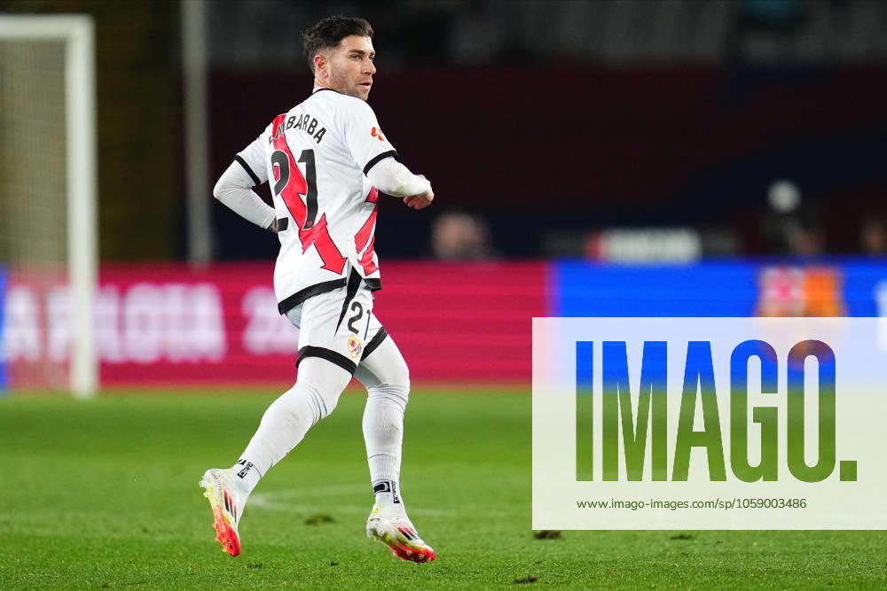 FC Barcelona, Barca Rayo Vallecano. La Liga EA Sports match. Date 24 Adrian Embarba of Rayo Vallecano during the La Liga EA Sports match between FC Barcelona and Rayo Vallecano played at Lluis Companys Stadium on February 17, 2025 in Barcelona, Spain. kpng