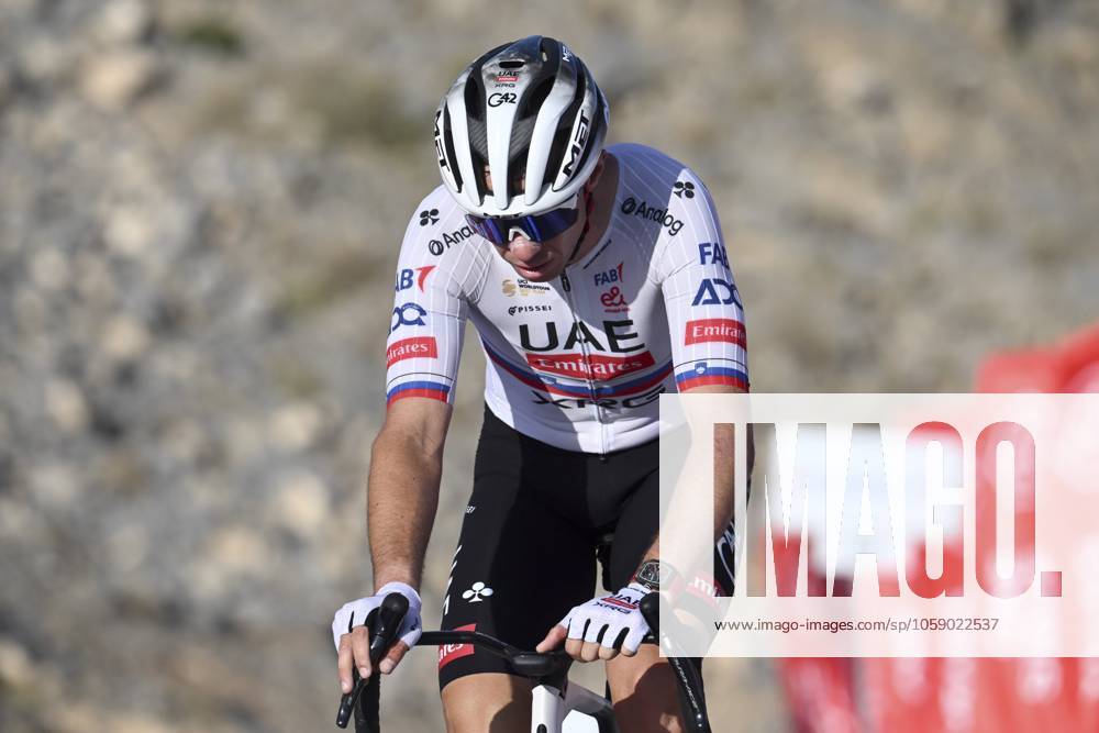 UAE Tour 2025 - Stage 3 JEBEL JAIS, UNITED ARAB EMIRATES - FEBRUARY 19 : Novak Domen (SLO) of UAE Team Emirates during Stage 3 of the UAE Tour 2025 cycling race with start in Ras Al Khaimah and finish in Jebel Jais (181km) on February 19, 2025 in Jebel Jais, United Arab Emirates, 19 02 2025 Jebel Jais United Arab Emirates