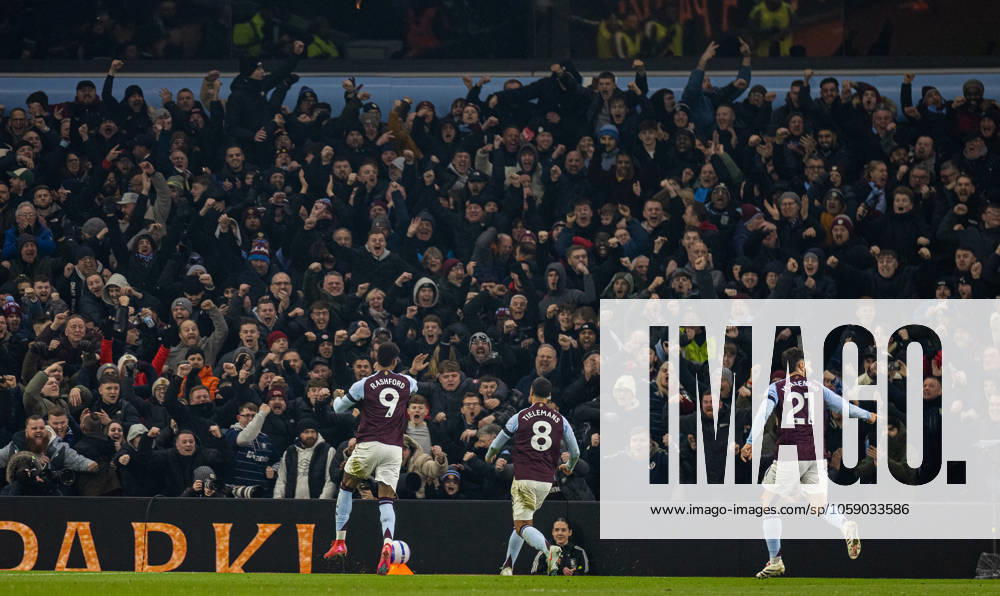 Football - FA Premier League - Aston Villa FC v Liverpool FC BIRMINGHAM, ENGLAND - Wednesday, February 19, 2025: Aston Villa s Youri Tielemans celebrates after scoring his side s first equalising goal during the FA Premier League match between Aston Villa FC and Liverpool FC at Villa Park. (Photo by David Rawcliffe Propaganda) BIRMINGHAM Villa Park WEST MIDLANDS ENGLAND