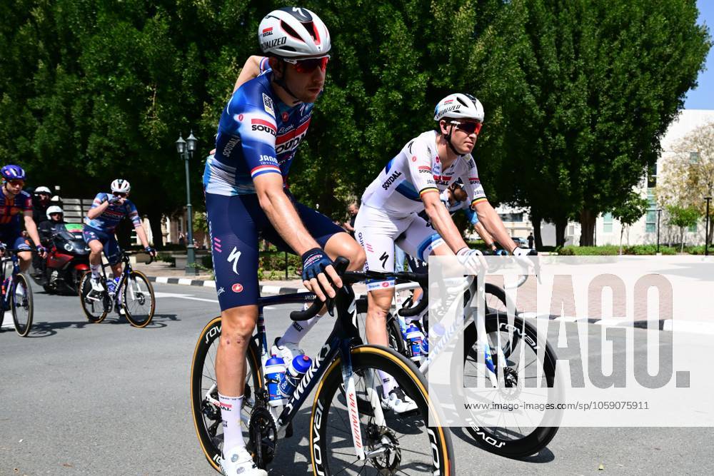 UAE Tour 2025 - Stage 5 DUBAI, UNITED ARAB EMIRATES - FEBRUARY 21 : Merlier Tim (BEL) of Soudal Quick-Step during Stage 5 of the UAE Tour 2025 cycling race with start in American University in Dubai and finish in Hamdan Bin Mohammed Smart University (160 km) on February 21, 2025 in Dubai, United Arab Emirates, 21 02 2025 Dubai United Arab Emirates