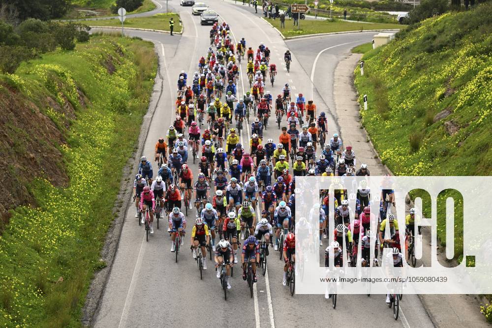 2025 Volta Algarve cycling race - Stage 3 TAVIRA, PORTUGAL - FEBRUARY 21 : illustration picture of the peloton during stage 3 of the 51th edition of the Volta Algarve cycling race, with start in Vila Real Santo Antonio and finish in Tavira on February 21, 2025 in Tavira, Portugal, 21 02 2025 ( Motordriver Kenny Verfaillie - Tavira Portugal