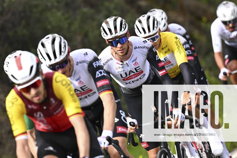 2025 Volta Algarve cycling race - Stage 3 TAVIRA, PORTUGAL - FEBRUARY 21 : riders of Uae Team Emirates during stage 3 of the 51th edition of the Volta Algarve cycling race, with start in Vila Real Santo Antonio and finish in Tavira on February 21, 2025 in Tavira, Portugal, 21 02 2025 ( Motordriver Kenny Verfaillie - Tavira Portugal
