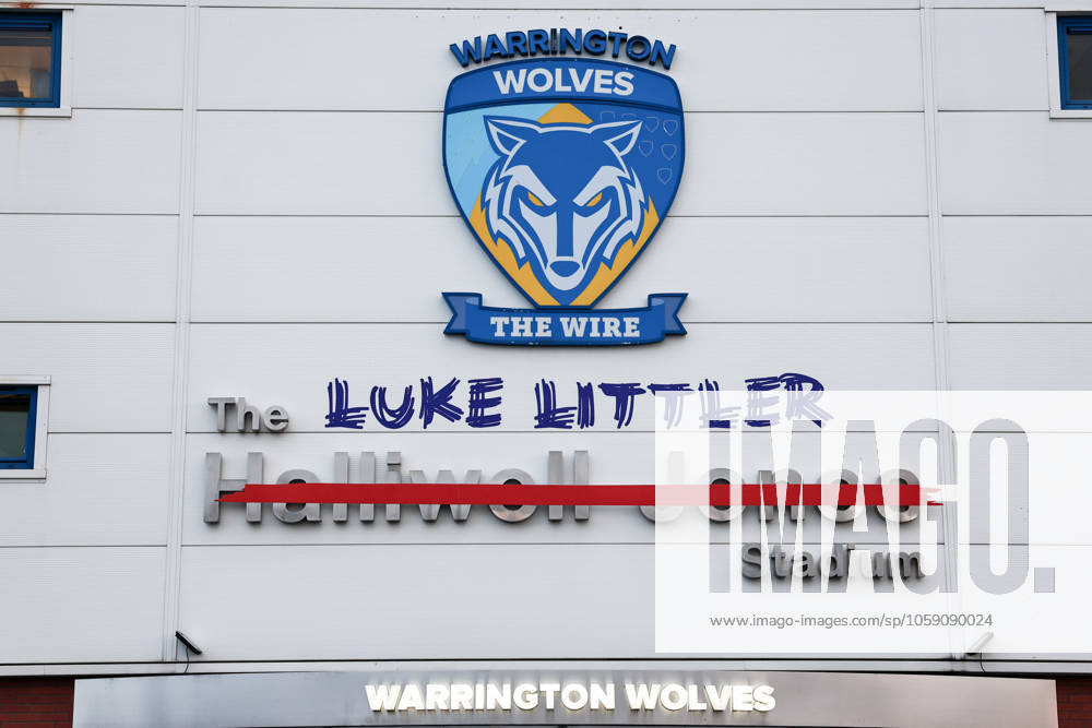 KW08 Betfred Super League Round 2 Warrington Wolves v Catalans Dragons A view of the Luke Little Stadium as its renamed from the Halliwell Jones Stadium for one game only during the Betfred Super League Round 2 match Warrington Wolves vs Catalans Dragons at Luke Littler Stadium, Warrington, United Kingdom, 21st February 2025 (Photo by Mark Cosgrove News Images) Warrington Halliwell Jones Stadium Cheshire United Kingdom