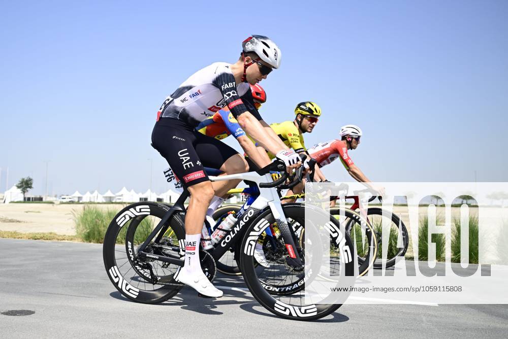 UAE Tour 2025 - Stage 6 ABU DHABI , UNITED ARAB EMIRATES - FEBRUARY 22 : Vermeersch Florian (BEL) of UAE Team Emirates during Stage 6 of the UAE Tour 2025 cycling race with start in Abu Dhabi Cycling Club and finish in Abu Dhabi Breakwater (165 km) on February 22, 2025 in Abu Dhabi , United Arab Emirates, 22 02 2025 Abu Dhabi United Arab Emirates