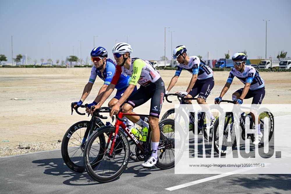 UAE Tour 2025 - Stage 6 ABU DHABI , UNITED ARAB EMIRATES - FEBRUARY 22 : Colleoni Kevin (ITA) of Intermarché - Wanty during Stage 6 of the UAE Tour 2025 cycling race with start in Abu Dhabi Cycling Club and finish in Abu Dhabi Breakwater (165 km) on February 22, 2025 in Abu Dhabi , United Arab Emirates, 22 02 2025 Abu Dhabi United Arab Emirates