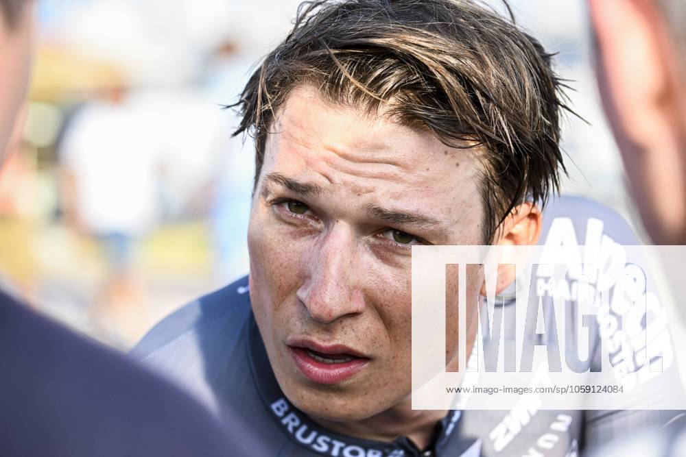 UAE Tour 2025 - Stage 6 ABU DHABI , UNITED ARAB EMIRATES - FEBRUARY 22 : Philipsen Jasper (BEL) of Alpecin-Deceuninck after the race during Stage 6 of the UAE Tour 2025 cycling race with start in Abu Dhabi Cycling Club and finish in Abu Dhabi Breakwater (165 km) on February 22, 2025 in Abu Dhabi , United Arab Emirates, 22 02 2025 Abu Dhabi United Arab Emirates