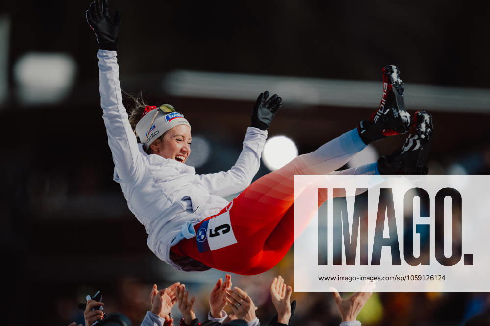 KW08 BIATHLON - IBU WC Lenzerheide LENZERHEIDE,SWITZERLAND,22.FEB.25 - BIATHLON - IBU World Championships 2025, 4X6km relay, ladies. Image shows Elisa Gasparin (SUI). GEPAxpictures anderxSolc