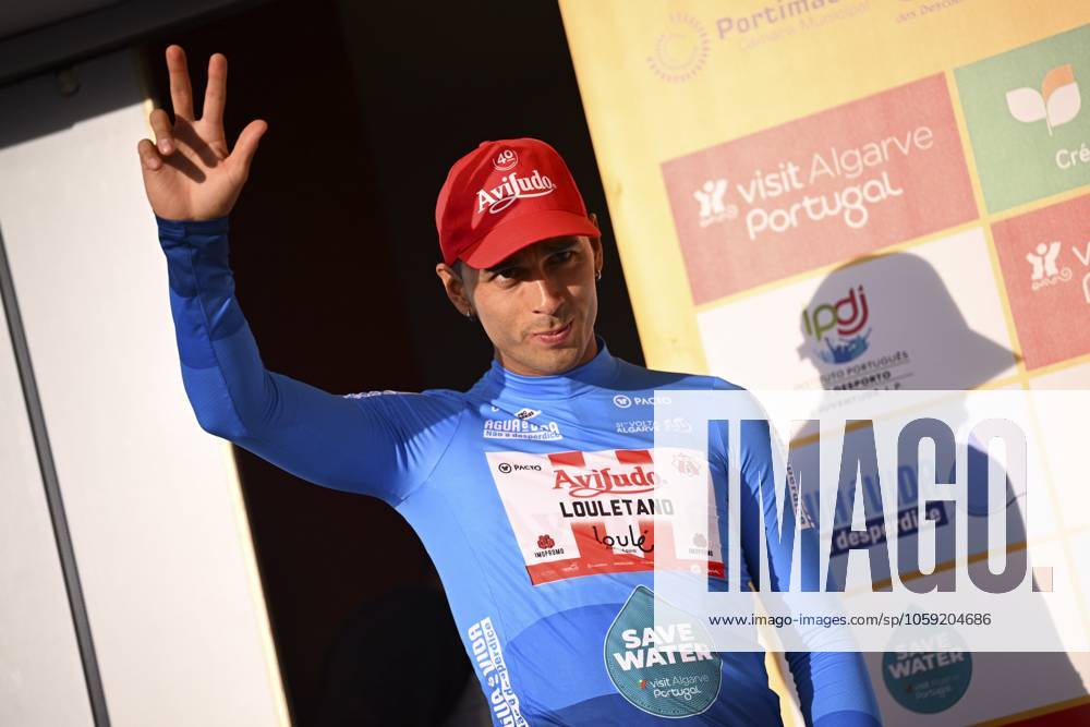 2025 Volta Algarve cycling race - Stage 5 MALHAO, PORTUGAL - FEBRUARY 23 : Tivani Nicolas (BEL) of Aviludo-Louletano-Loule pictured during the podium ceremony of stage 5, an individual time trial, of the 51th edition of the Volta Algarve cycling race, with start in Salir and finish in Malhao on February 23, 2025 in Malhao, Portugal, 23 02 2025 ( Motordriver Kenny Verfaillie - Malhao Portugal