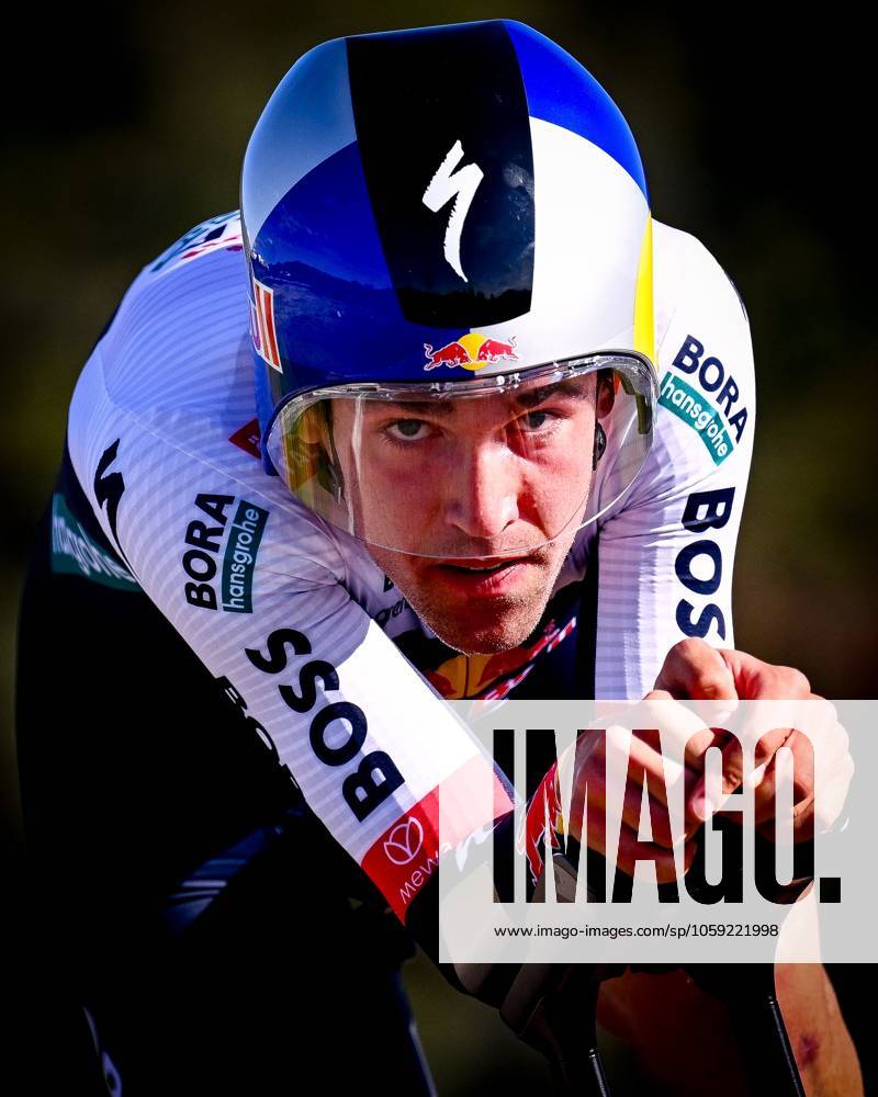 2025 Volta Algarve cycling race - Stage 5 MALHAO, PORTUGAL - FEBRUARY 23 : Lazkano Lopez Oier (ESP) of Red Bull - Bora - Hansgrohe during stage 5, an individual time trial, of the 51th edition of the Volta Algarve cycling race, with start in Salir and finish in Malhao on February 23, 2025 in Malhao, Portugal, 23 02 2025 ( Motordriver Kenny Verfaillie -