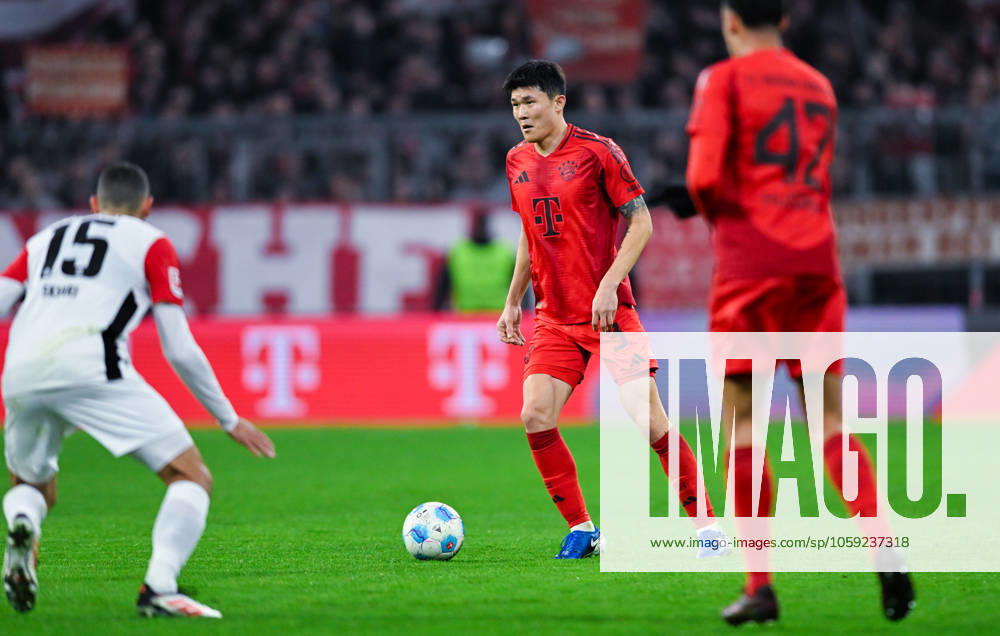 Min Jae Kim FC Bayern Muenchen in action during the Bundesliga match between FC Bayern München and Eintracht Frankfurt, Allianz Arena on February 23, 2025 in Munich, Germany Photo by Silas Schüller DeFodi Images Min Jae Kim FC Bayern Muenchen controls the ball during the Bundesliga match between FC Bayern München and Eintracht Frankfurt at Allianz Arena on February 23, 2025 in Munich, Germany Photo by Silas Schüller DeFodi Images DFL regulations prohibit any use of photographs as image sequences and or quasi video Photo by Silas Schueller DeFodi Images