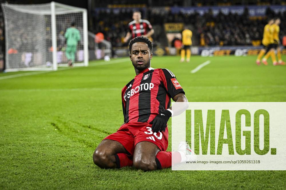 Bilder des Jahres 2025, Sport 02 Februar 25th February 2025; Molineux Stadium, Wolverhampton, West Midlands, England; Premier League Football, Wolverhampton Wanderers versus Fulham; Ryan Sessegnon of Fulham celebrates scoring in the 2nd minute for 0-1 ActionPlus12754097 GodfreyxPitt