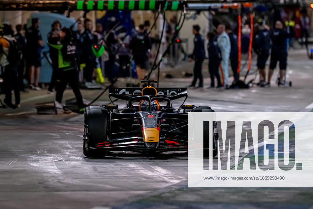 SAKHIR, BAHRAIN: Max Verstappen, racing for the Red Bull Racing team during the 2025 Formula 1 Bahrain Testing at the Bahrain International Circuit in Sakhir, Bahrain