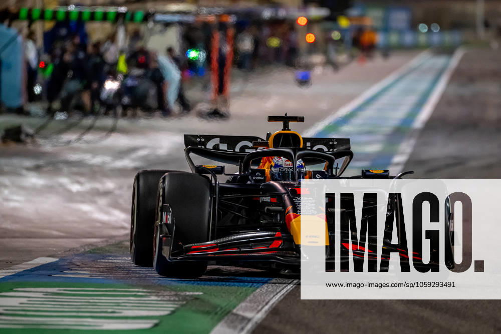 SAKHIR, BAHRAIN: Max Verstappen, racing for the Red Bull Racing team during the 2025 Formula 1 Bahrain Testing at the Bahrain International Circuit in Sakhir, Bahrain