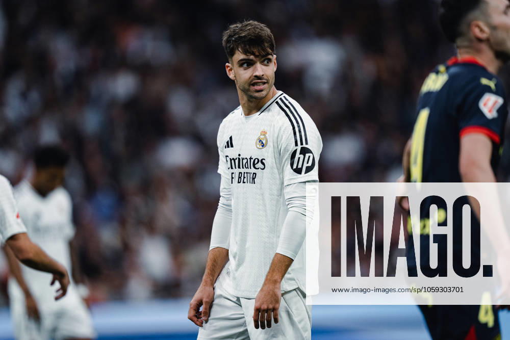 Real Madrid CF v Girona FC- LaLiga EA Sports MADRID, SPAIN, FEBRUARY 23: Raul Asencio of Real Madrid CF during the LaLiga EA Sports match between Real Madrid CF and Girona FC at Estadio Santiago Bernabeu on February 23, 2025 in Madrid, Spain. Madrid Estadio Santiago Bernabeu Madrid Spain