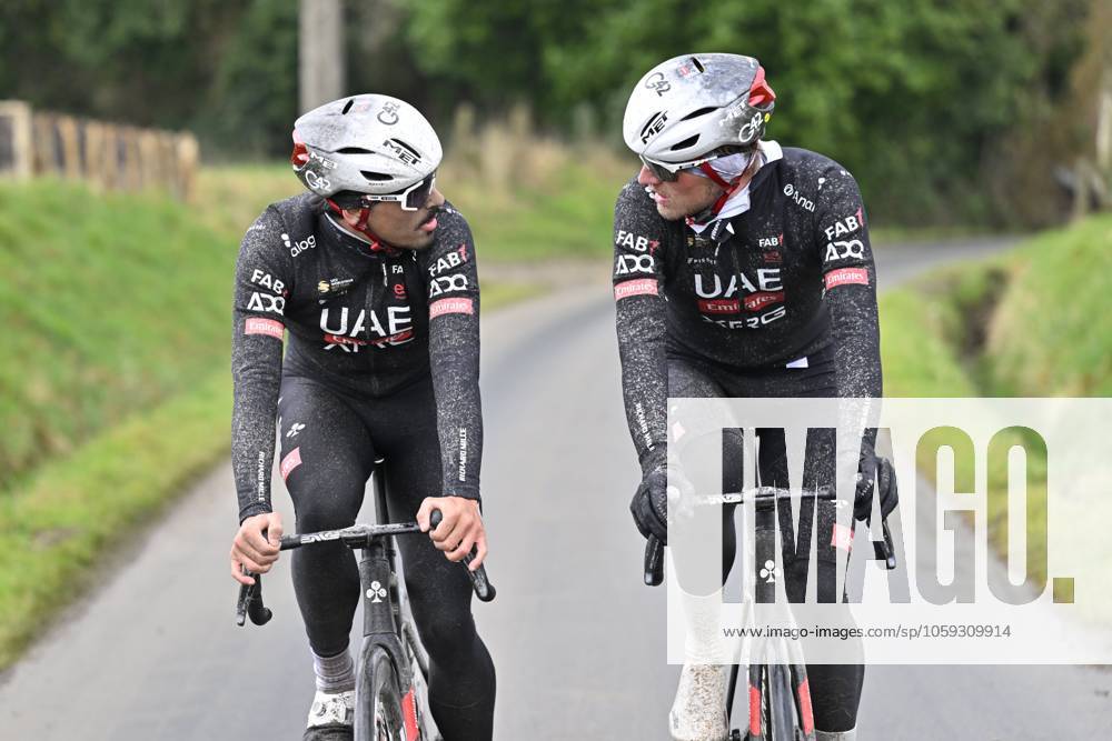 Flanders Classics opening weekend 2025 - training session 27 02 2025 GENT, BELGIUM - FEBRUARY 27 : riders of Uae Team Emirates - XRG pictured during a training session ahead of the Flanders Classics opening weekend with Omloop Het Nieuwsblad and Kuurne Brussel Kuurne on February 27, 2025 in Gent, Belgium, 27 02 2025 Gent Belgium