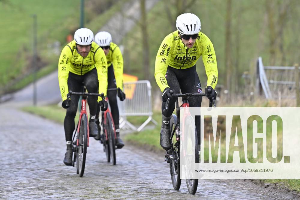 Flanders Classics opening weekend 2025 - training session 27 02 2025 GENT, BELGIUM - FEBRUARY 27 : riders of Intermarche - Wanty pictured during a training session ahead of the Flanders Classics opening weekend with Omloop Het Nieuwsblad and Kuurne Brussel Kuurne on February 27, 2025 in Gent, Belgium, 27 02 2025 Gent Belgium