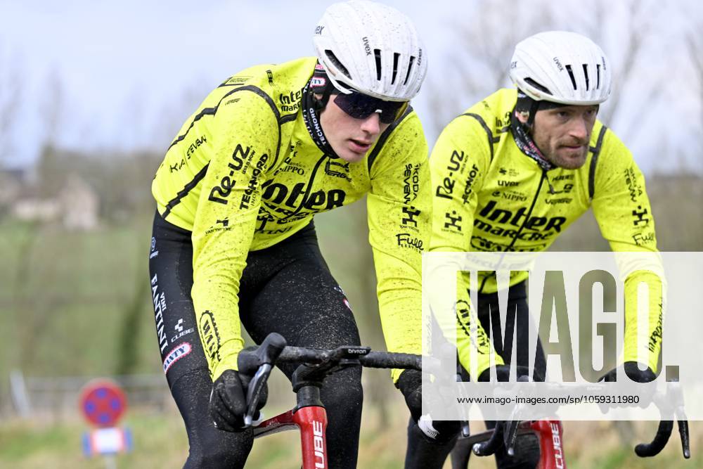 Flanders Classics opening weekend 2025 - training session 27 02 2025 GENT, BELGIUM - FEBRUARY 27 : riders of Intermarche - Wanty pictured during a training session ahead of the Flanders Classics opening weekend with Omloop Het Nieuwsblad and Kuurne Brussel Kuurne on February 27, 2025 in Gent, Belgium, 27 02 2025 Gent Belgium