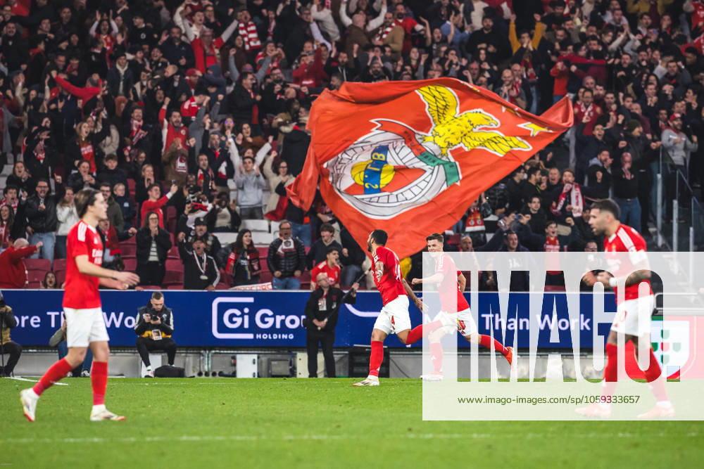 SL Benfica Vs SC Braga in Lisbon, Portugal - 26 Feb 2025 Vangelis Pavlidis (C) of SL Benfica celebrates a goal during the Portuguese Cup match between SL Benfica and SC Braga at Estadio da Luz. (Final score: SL Benfica 1 - 0 SC Braga) Lisbon Portugal