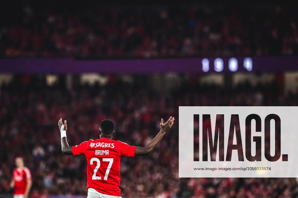 SL Benfica Vs SC Braga in Lisbon, Portugal - 26 Feb 2025 Armindo Tue, also known as Bruma, of SL Benfica gestures during the Portuguese Cup match between SL Benfica and SC Braga at Estadio da Luz. (Final score: SL Benfica 1 - 0 SC Braga) Lisbon Portugal