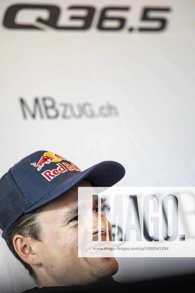 British Tom Pidcock of Q36.5 Pro Cycling Team pictured during a press conference, PK, Pressekonferenz of Q36.5 Pro Cycling Team, Friday 28 February 2025, in Waregem, ahead of this weekend s one-day cycling race Omloop Het Nieuwsblad, opening race of the Flemish classic one day races season. DAVIDxPINTENS x113665645x