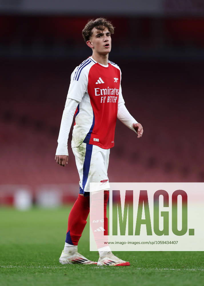 London, England, 28th February 2025. Max Dowman of Arsenal during the Arsenal U18 vs Manchester United, ManU U18 FA Youth Cup quarter final match at the Emirates Stadium, London. Picture credit should read: David Klein Sportimage . SPI_119_DK_Arsenal_U18_Man_Utd_U18 SPI-3715-0133