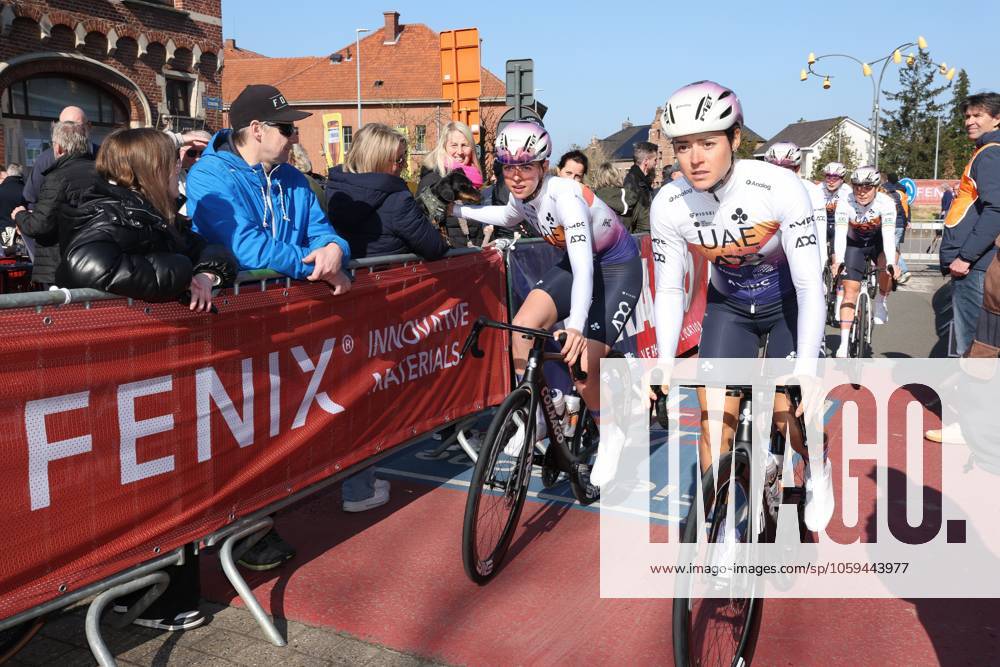 Fenix Omloop van het Hageland AARSCHOT TIELT - WINGE, Belgium 02 03 2025 UAE Team pictured during the Fenix Omloop van het Hageland on 02 March 2025 ( Picture by Gianni Barbieux Photo News ).