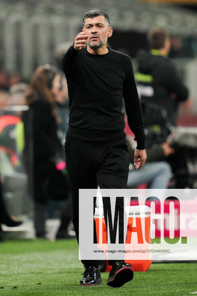 AC Milan& x2019;s head coach Sergio Conceicao reacts during the Serie A soccer match between Milan and Lazio at San Siro Stadium in Milano, north Italy - Sunday, March 02, 2025. - Soccer .