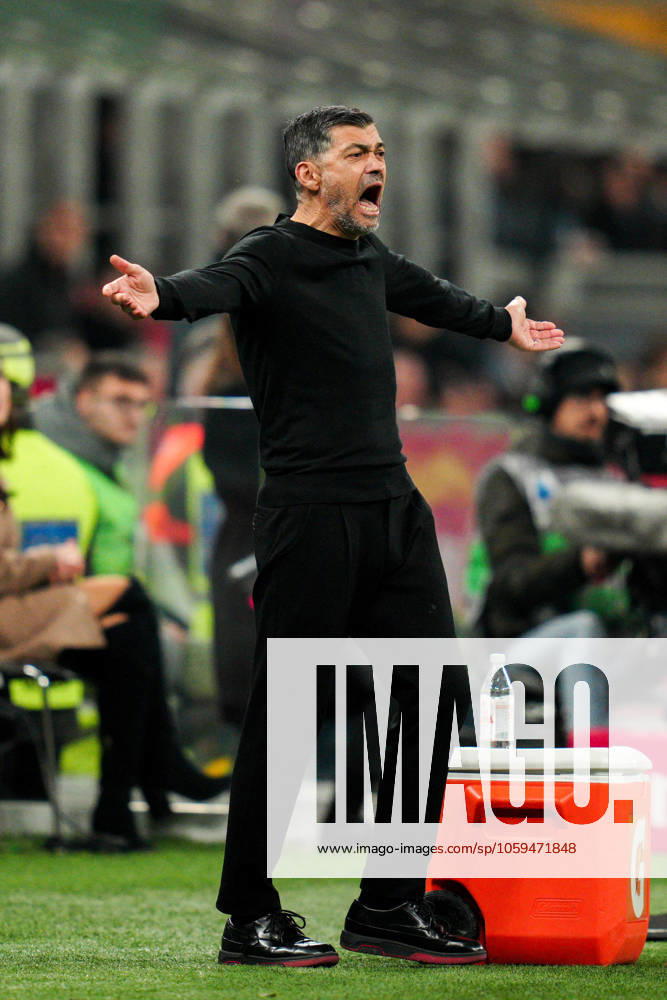 AC Milan& x2019;s head coach Sergio Conceicao reacts during the Serie A soccer match between Milan and Lazio at San Siro Stadium in Milano, north Italy - Sunday, March 02, 2025. - Soccer .