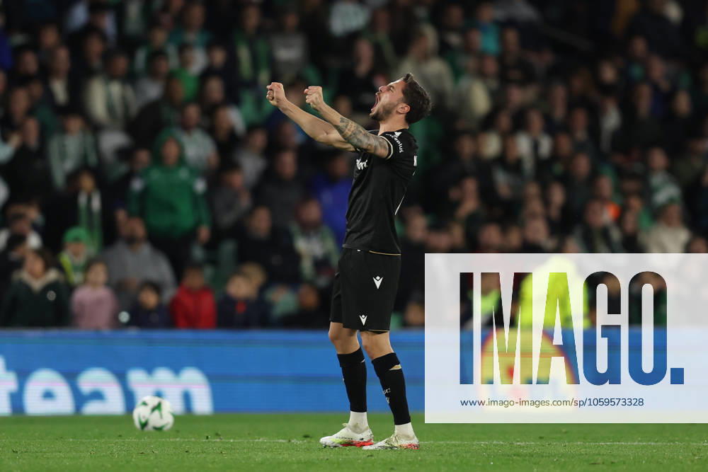 ESP: Real Betis-Vitoria Guimaraes. UEFA Conference League Nuno Santos of Vitoria Guimaraes celebrates his goal during the UEFA Conference League, round of 16 match, between Real Betis and Vitoria Guimaraes played at Benito Villamarin Stadium on March 06, 2025 in Sevilla, Spain. kpng