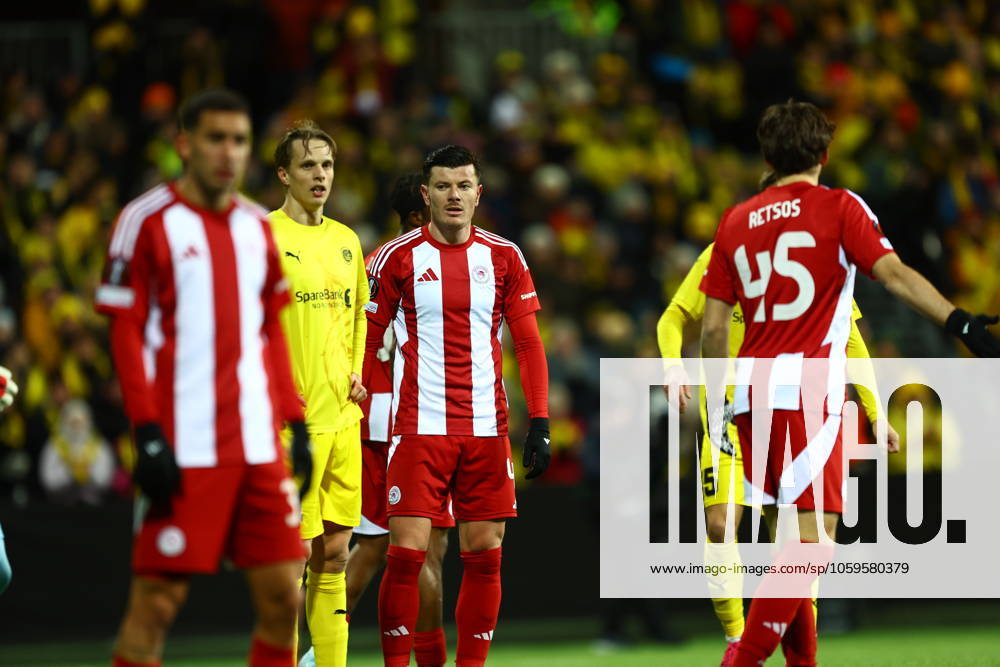 UEFA Europa leauge 2024 2025 Bodo Glimt Olympiakos Bodo 20250306 Olympiakos Giulian Biancone during the UEFA Europa leauge match between Bodo Glimt and Olympiakos at Aspmyra Stadium Photo Mats Torbergsen NTB Bodo Norge RESTRICTED USE FOR BETTING COMPANIES