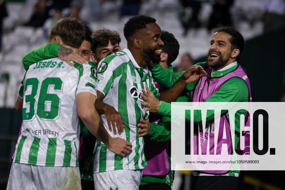 Real Betis Balompie v Vitoria SC - UEFA Conference League 2024 25 Round of 16 First Leg Cedrik Bakambu of Real Betis celebrates a goal during the UEFA Conference League match between Real Betis and Vitoria Guimaraes SC at Benito Villamarin in Seville, Spain, on March 6, 2025. Seville Spain