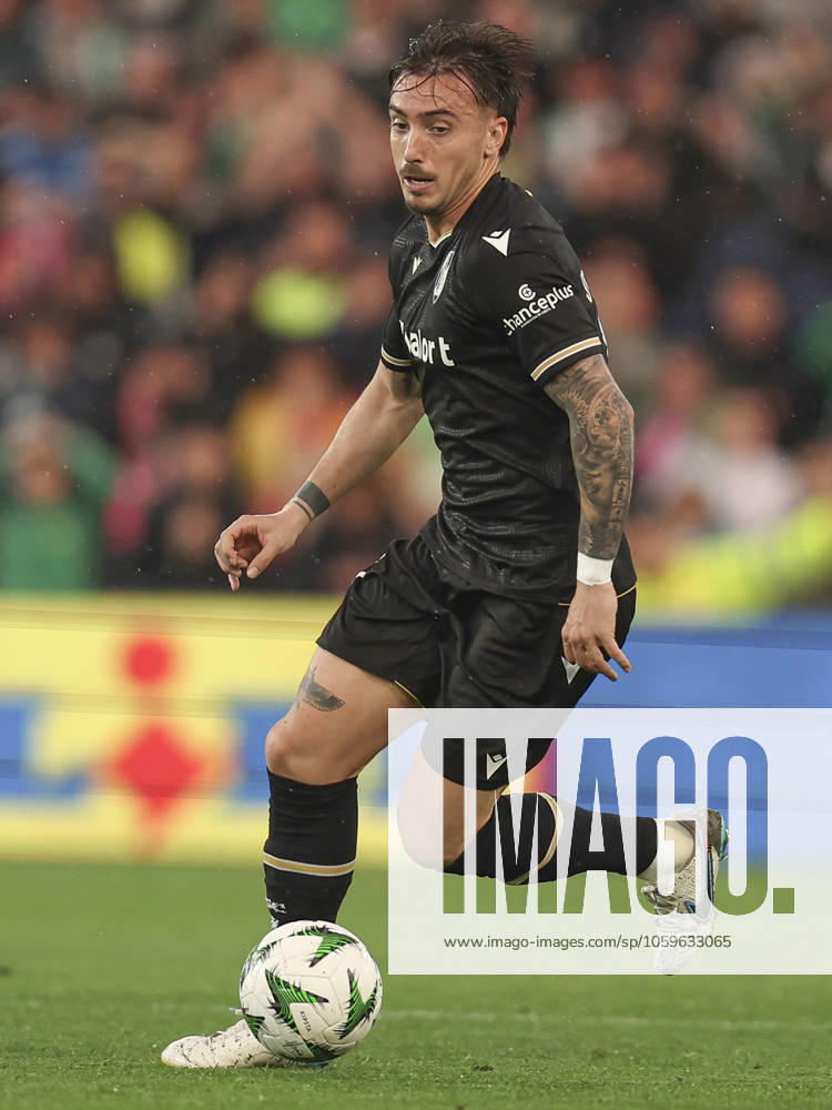 ESP: Real Betis-Vitoria Guimaraes. UEFA Conference League Joao Mendes of Vitoria Guimaraes SC during the UEFA Conference League, round of 16 match, between Real Betis and Vitoria Guimaraes played at Benito Villamarin Stadium on March 06, 2025 in Sevilla, Spain. kpng