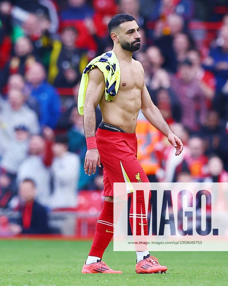 Mohamed Salah of Liverpool at the end of the match Liverpool v Southampton, Premier League, Football, Anfield, Liverpool, UK - 08 Mar 2025