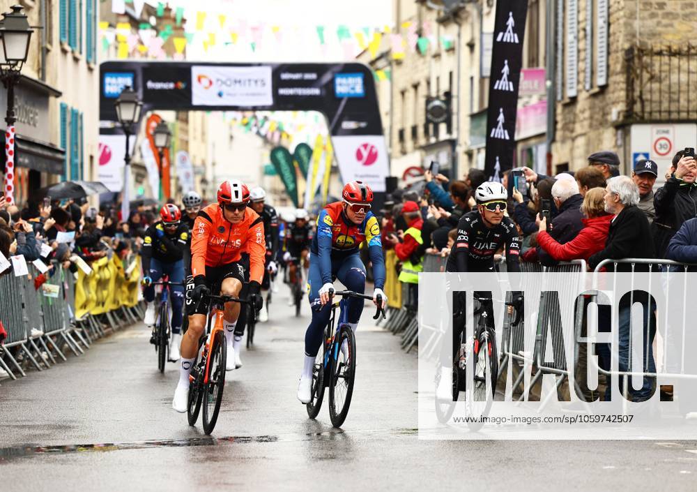 Danish Mads Pedersen of Lidl-Trek (C) pictured at the start of stage two of the 83th edition of the Paris-Nice cycling race, from Montesson to Bellegarde (183,9 km) in France, Monday 10 March 2025. DAVIDxPINTENS x114605320x