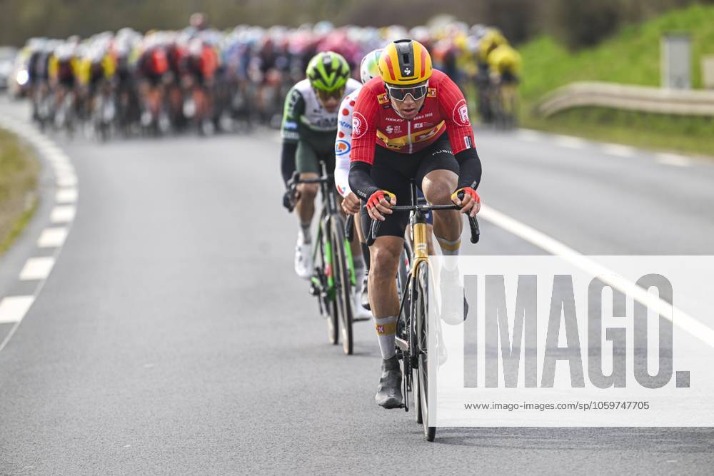 Paris - Nice 2025 - stage 2 BELLEGARDE, FRANCE - MARCH 10 : Abrahamsen Jonas (NOR) of Uno-X Mobility leading the escape pack during stage 2 of the 83th edition of the Paris - Nice cycling race, a stage of 183,9km with start in Montesson and finish in Bellegarde on March 10, 2025 in Bellegarde, France, 10 03 2025 ( Motordriver Kenny Verfaillie - Bellegarde France