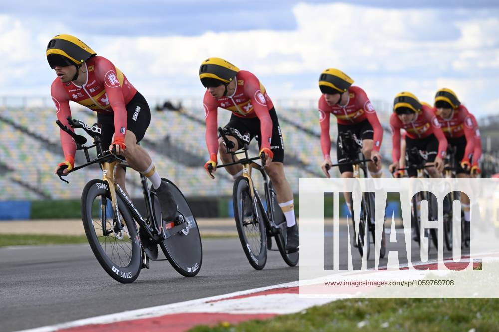Paris - Nice 2025 - stage 3 NEVERS, FRANCE - MARCH 11 : team Uno-X Mobility during stage 3 of the 83th edition of the Paris - Nice cycling race, a team time-trail stage of 28,4km with start on the Circuit Magny-Cours and finish in Nevers on March 11, 2025 in Nevers, France, 11 03 2025 ( Motordriver Kenny Verfaillie - Nevers France