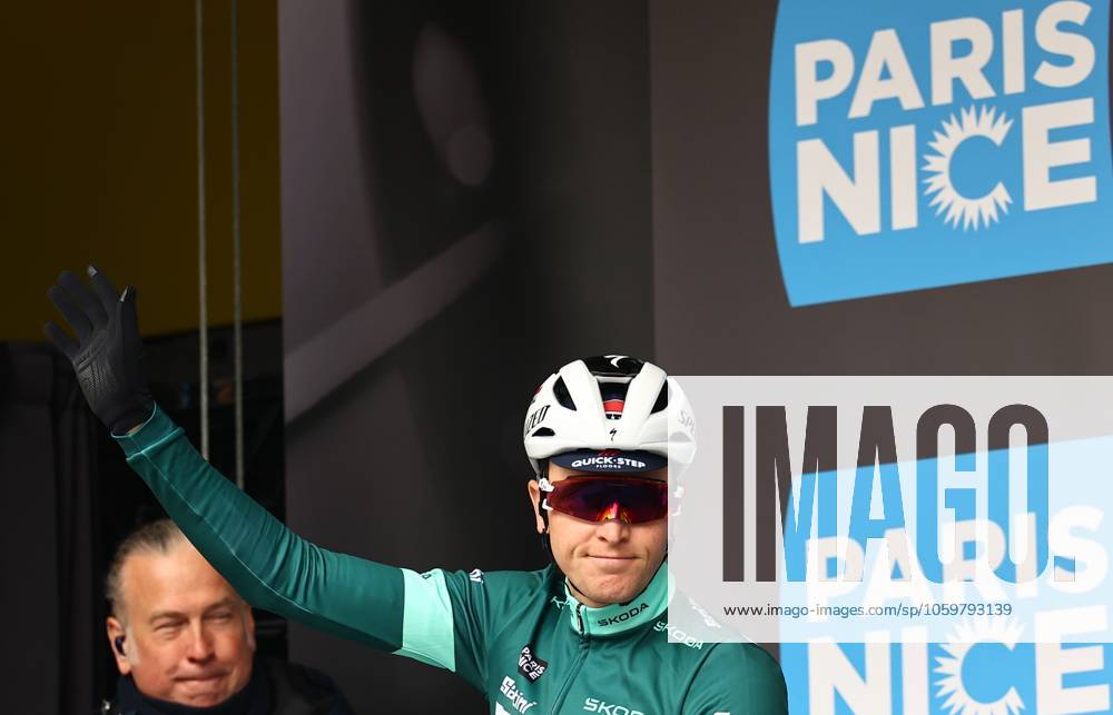 Belgian Tim Merlier of Soudal Quick-Step pictured at the start of stage four of the 83th edition of the Paris-Nice cycling race, 163,4km from Vichy to La Loge des Gardes, France, Wednesday 12 March 2025. DAVIDxPINTENS x114744857x