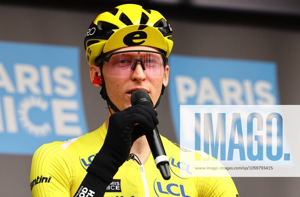 American Matteo Jorgenson of Team Visma-Lease a Bike pictured at the start of stage four of the 83th edition of the Paris-Nice cycling race, 163,4km from Vichy to La Loge des Gardes, France, Wednesday 12 March 2025. DAVIDxPINTENS x114746041x
