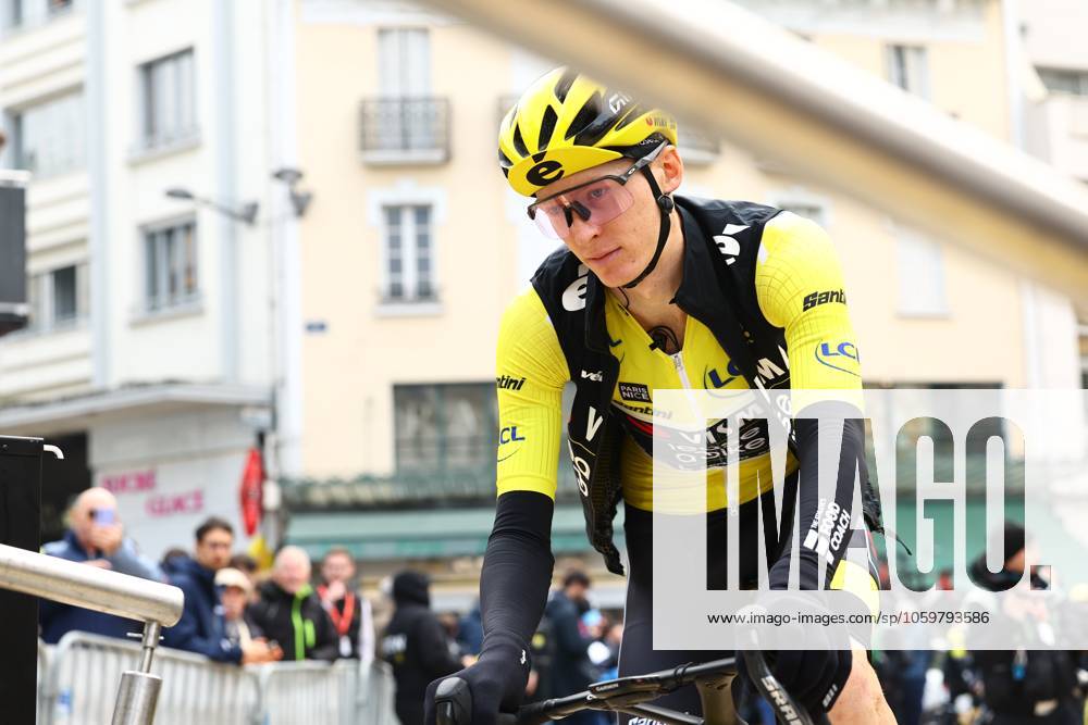 American Matteo Jorgenson of Team Visma-Lease a Bike pictured at the start of stage four of the 83th edition of the Paris-Nice cycling race, 163,4km from Vichy to La Loge des Gardes, France, Wednesday 12 March 2025. DAVIDxPINTENS x114747237x