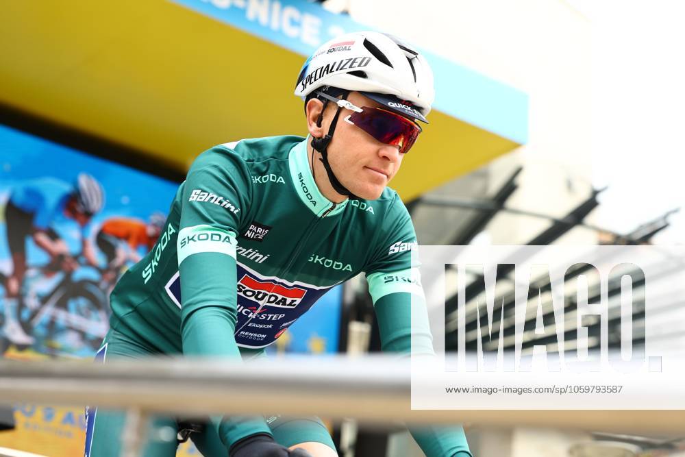 Belgian Tim Merlier of Soudal Quick-Step pictured at the start of stage four of the 83th edition of the Paris-Nice cycling race, 163,4km from Vichy to La Loge des Gardes, France, Wednesday 12 March 2025. DAVIDxPINTENS x114747247x
