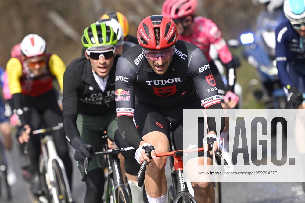 Paris - Nice 2025 - stage 4 LA LOGE DES GARDES, FRANCE - MARCH 12 : Haller Marco (AUT) of Tudor Pro Cycling Team during stage 4 of the 83th edition of the Paris - Nice cycling race, a stage of 163,4km with start in Vichy and finish in La Loge Des Gardes on March 12, 2025 in La Loge Des Gardes, France, 12 03 2025 ( Motordriver Kenny Verfaillie - La Loge Des Gardes France
